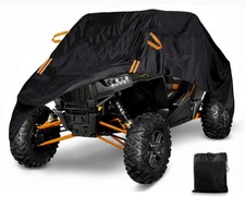 Waterproof UTV Cover, Heavy Duty Black Oxford Cloth All-Weather Protection UTV