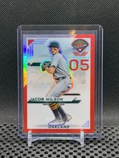 Jacob Wilson 2025 Prospect Edition Holo Prospect Ticket - Red #128/199 - #82 A's
