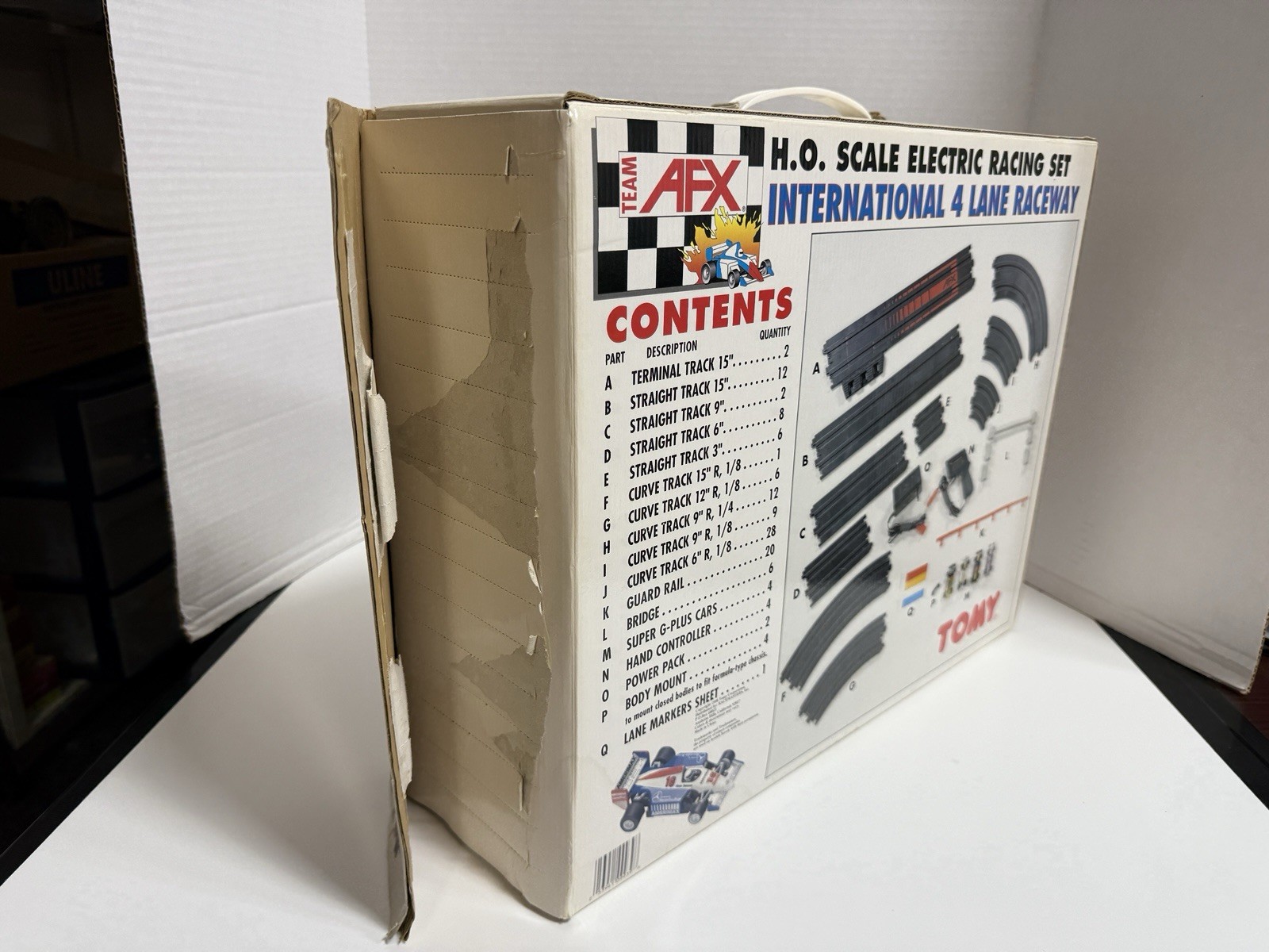 SLOT CARS TOMY TEAM AFX SUPER INTERNATIONAL RACE SET HO SCALE ROAD RACING