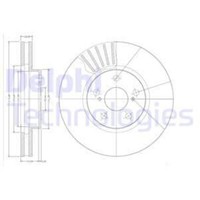 Delphi 2X Bremsscheibe Vorne Ø275 Mm FüR Toyota Avensis Station Wagon _T22_ 1.8