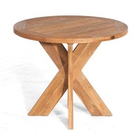 Sonnenpartner Quantum Gartentisch Tisch Esstisch Rund Ø 90 Cm Teakholz Old Teak