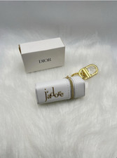Dior Jadore Lipstick Perfume Case Keychain White Gold Travel Holder BNIB J’adore