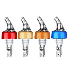 4 Pcs Measured Bottle Pourer Quick Shot Spirits Measure Pourer Home Bar Tool