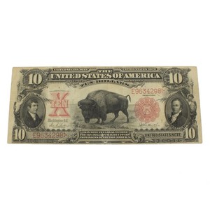 1901 Series $10 Bison Note Horse Blanket US Currency No Reserve #C911-3