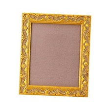 8x10 Picture Frame, Vintage Gold Solid Wood with Plexiglass - 8"x10" Dark Gold