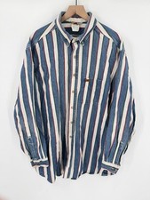 Vintage Carhartt Denim Chambray Shirt Men’s XXL Blue Stripe 80s Made In USA Mint