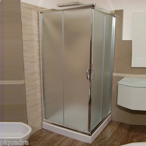 Box doccia porte scorrevoli bagno in vetro cristallo 6 mm opaco per ... Porte in cristallo per doccia