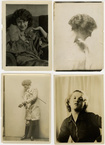 Lot of 4 Vintage 1920s Charles Sheldon 5" x 7" Fashion Pinup Photographs - 第 1/5 張圖片