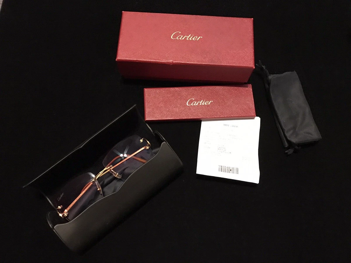 Cartier rimless vintage sunglasses fred best sale cardin glasses c decor new