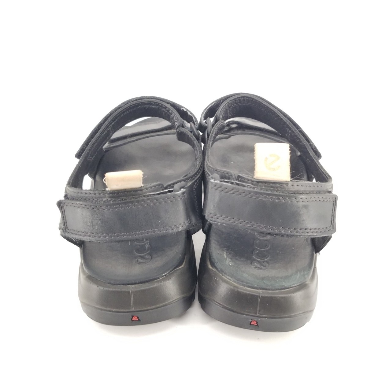 C17 Ecco Yucatan Strap Sandals Solid Black Luxe Sport Men display picture 2