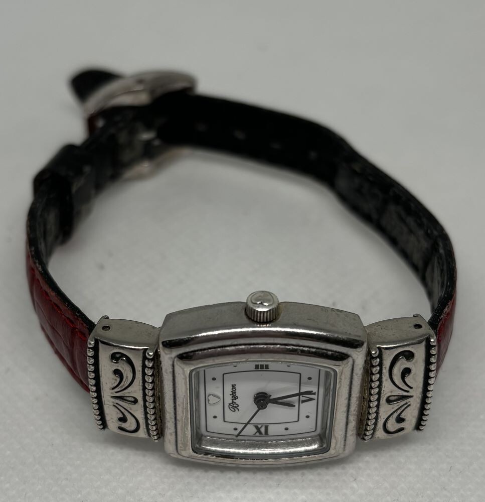 Brighton Waterford Watch Women Black Red Reversible Leather  display picture 2