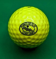 Vintage Yellow Pebble Beach Golf Links logo golf ball California