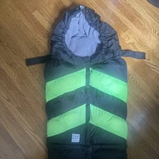 7 a.m. enfant blanket 212- Black With Neon Green. Used, Very Good Condition