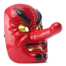 Tengu Mask Omen Cosplay Long Nose Demon Japan