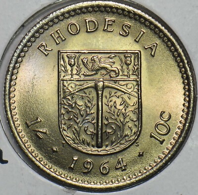 Reina Coin - 10 Cents, Rhodesia (Zimbabwe), 1964