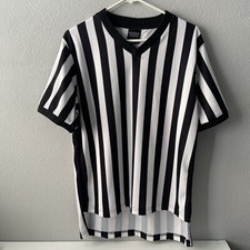 Original Deluxe T-Shirt Stripped Referee Jersey Size M