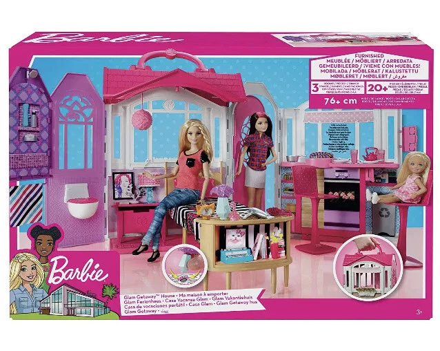 Barbie Vacation House 42 Dollhouse Playset w/ 2 Levels, 6 Rooms *READ*