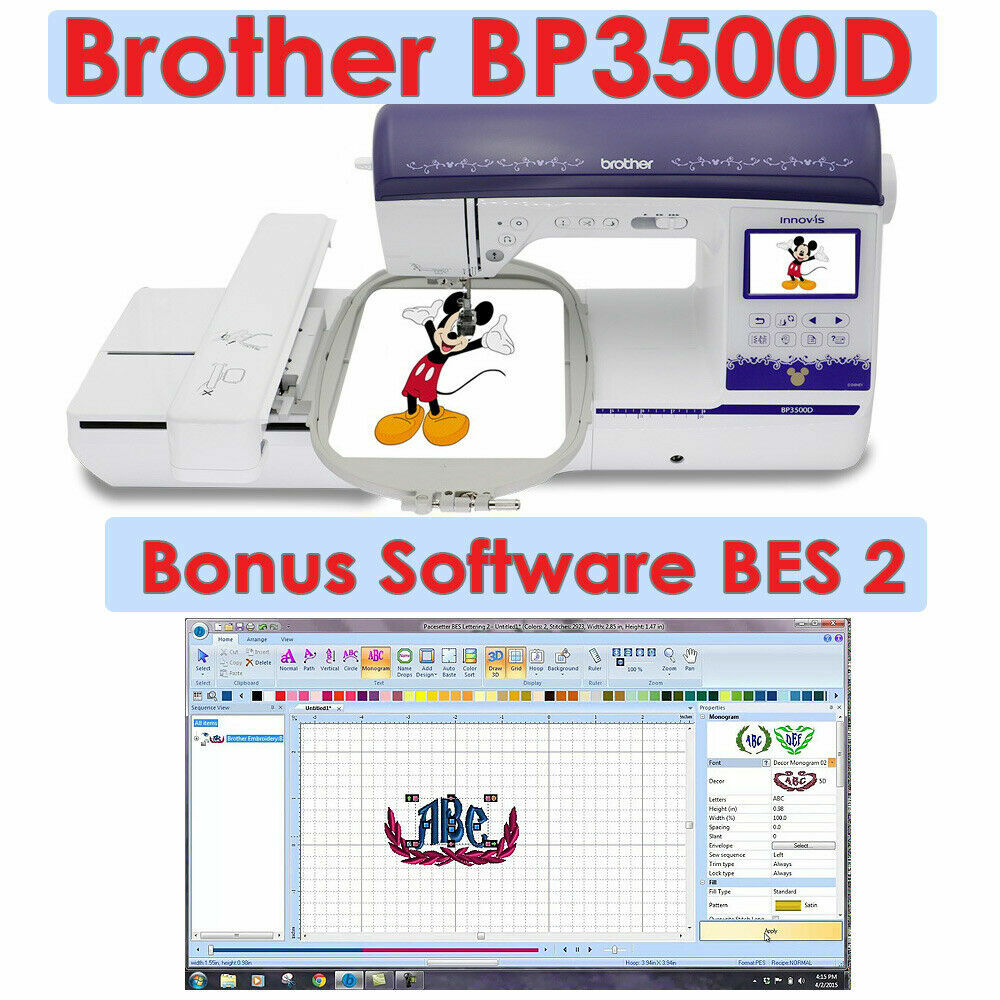 Brother BP3500D Disney Sewing Embroidery Machine for sale online eBay