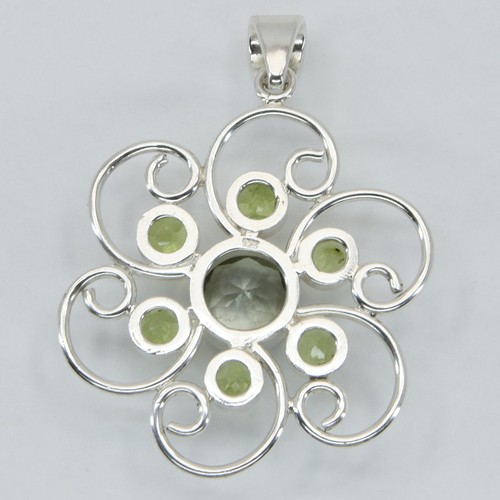 PERIDOTO verde con colgante de amatista verde 925 piedras preciosas #906 - Imagen 11 de 11