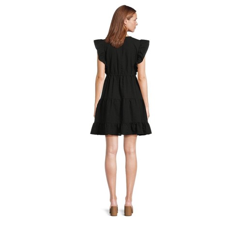 Mini abito donna Time and Tru aderente e svasato taglia XL 16-18 nero - Foto 6 di 8