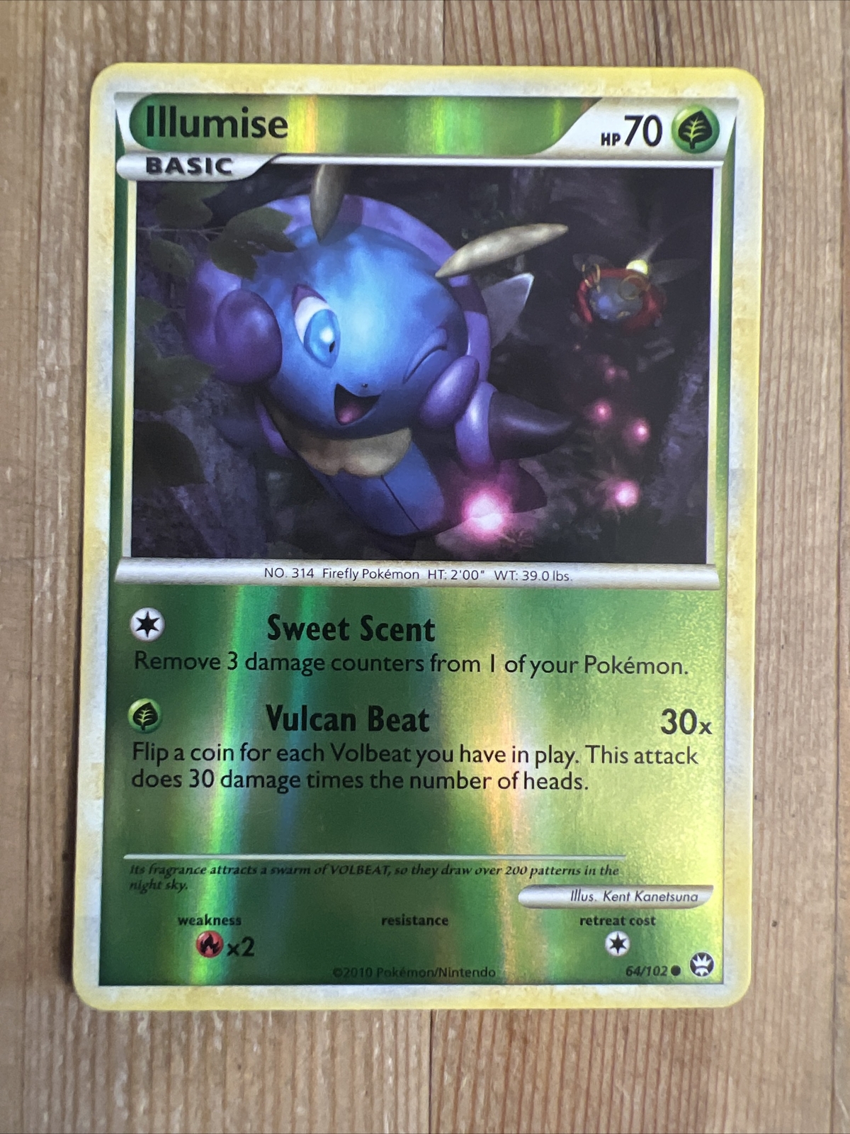 Pokémon TCG Illumise HS-Triumphant 64/102 Reverse Holo Common VLP