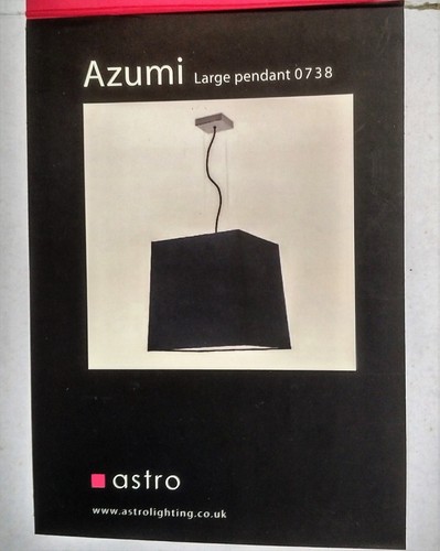Cubic Pendant light with Black Fabric Finish - Adjustable height. - Picture 3 of 8