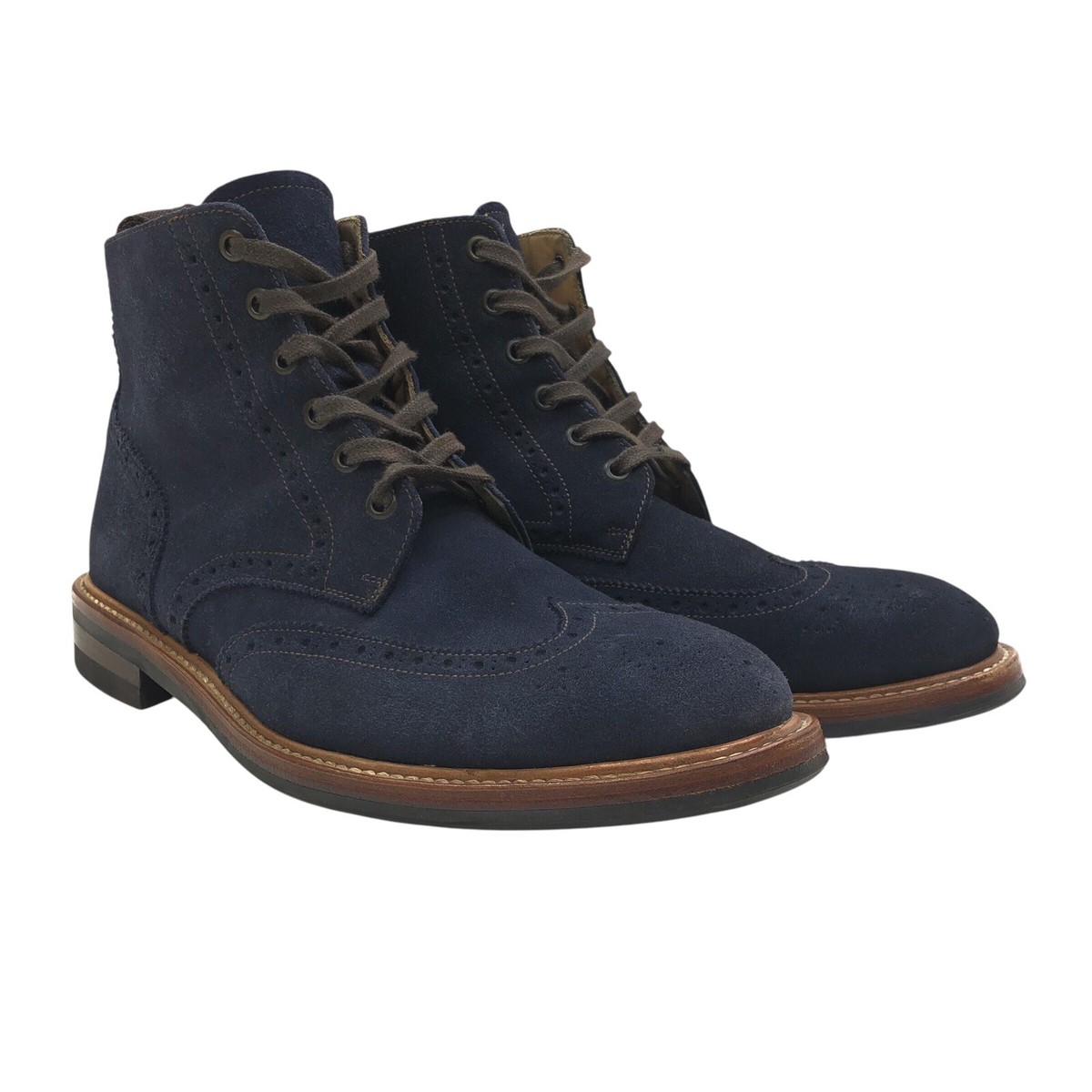 Russell Bromley Suede Oxford Brogue Ankle Boots Size US UK