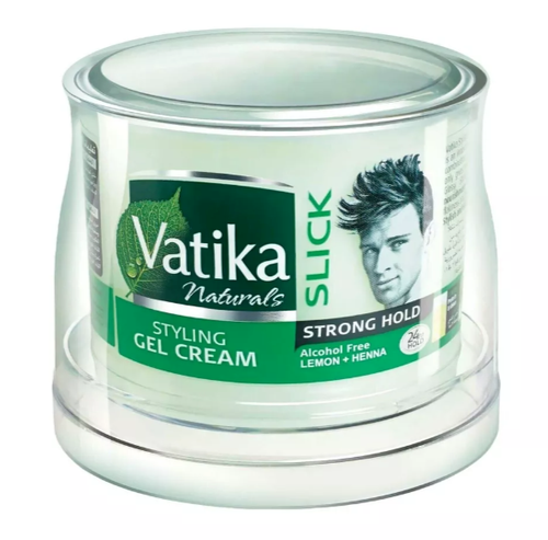 New Dabur Vatika Naturals Strong Hold Slick Styling Hair Gel Cream Clear 250g - 第 1/2 張圖片