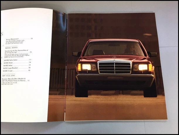 1987 Mercedes Benz 56-page Car Sales Brochure Catalog 560SL 560SEC 420SEL 560SEL - Image 3 of 4