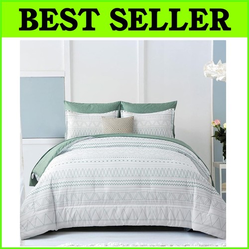 Sage Green 7-Piece Bohemian Comforter Set - Ultra Soft All-Season Bedding