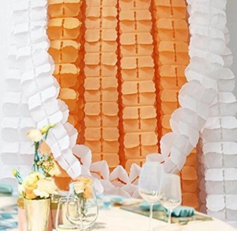 10件装3米悬挂纸巾花环婚礼派对家居装饰 — 第 4/4 张图片