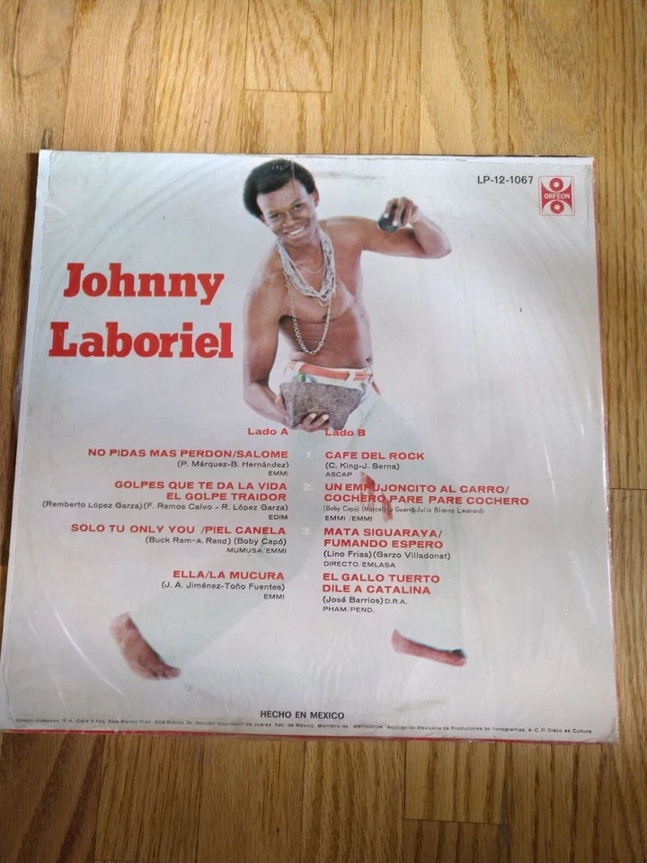 JOHNNY LABORIEL Salome-Salsa Rock  1978 LP ORFEON LP-12-1067 EX in Shrink - Image 2 of 4
