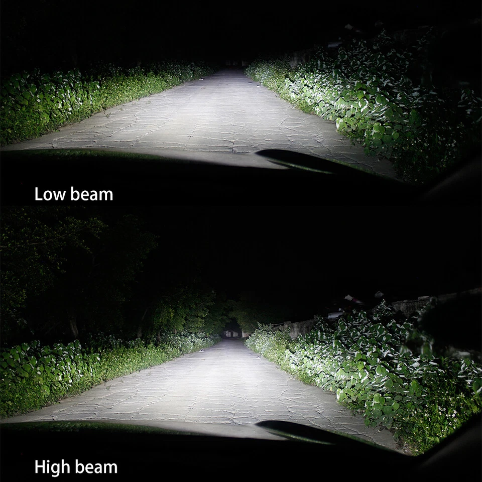 Actualización de bombilla de faro LED blanco Allá Lighting 9007, base en ángulo apta para espacio pequeño Foto 2 de 4