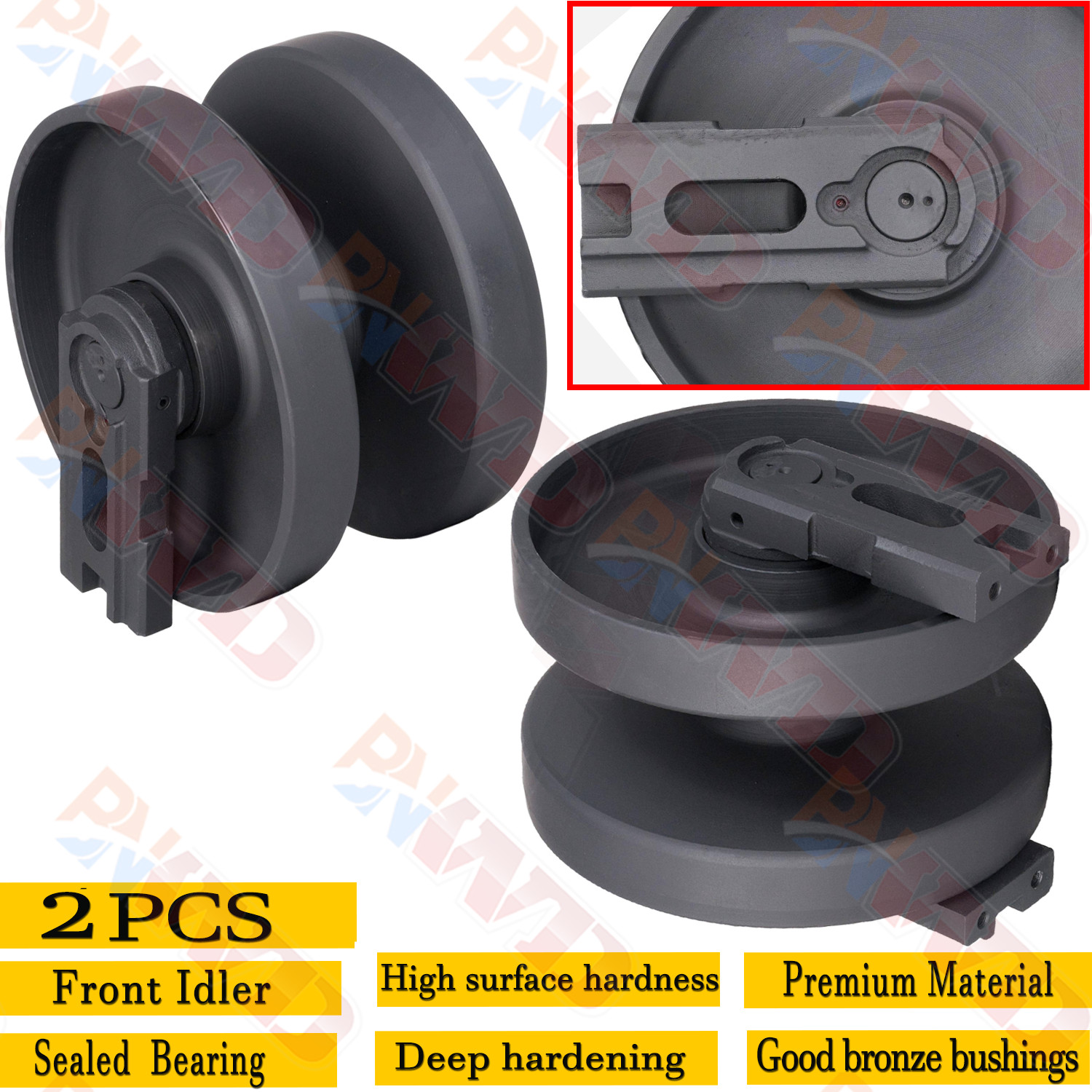 2pcs Front Idler for KUBOTA SVL75 SVL90 SVL95-2S SVL97 SVL97-2 Skid Steer Loader