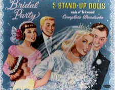 VINTAGE UNCUT 1950's BRIDAL PARTY PAPER DOLLS~RARE~#1 TOP REPRODUCTION~#1 SELLER