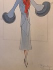 Original 1930's costume sketch of Marilyn Miller by Edward Stevenson — photo 4