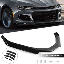 Gloss Black Front Bumper Lip Splitter ABS Fits For 16-22 Chevy Camaro 1LE Style