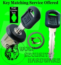 Astro Safari 01-05 OEM Front Single Door Key Lock Cylinder Black 2 GM Keys