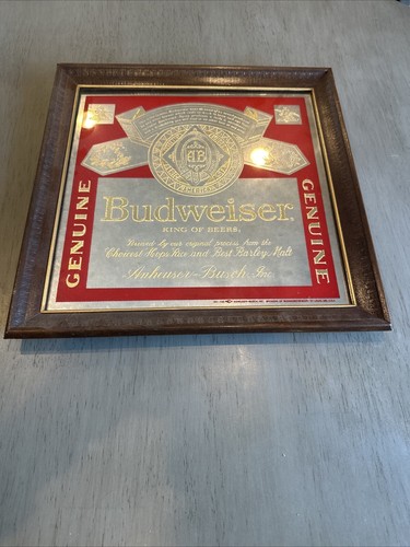 Budweiser King Of Beers Beer Mirror LARGE 26x18"