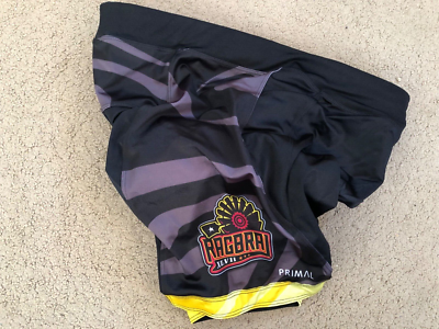 NEW NWT Primal RAGBRAI XLVII 2019 black padded biking cycling shorts womens  3XL