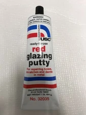 Red Glazing Putty 1 lb.Tube U.S.Chemical & Plastics 32035 USC Auto Body fillers