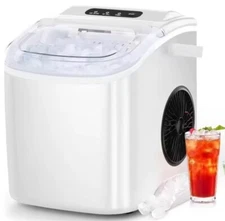 COWSAR Ice Maker Countertop, Portable Machine with Self-Cleaning, 26.5lbs/24Hrs