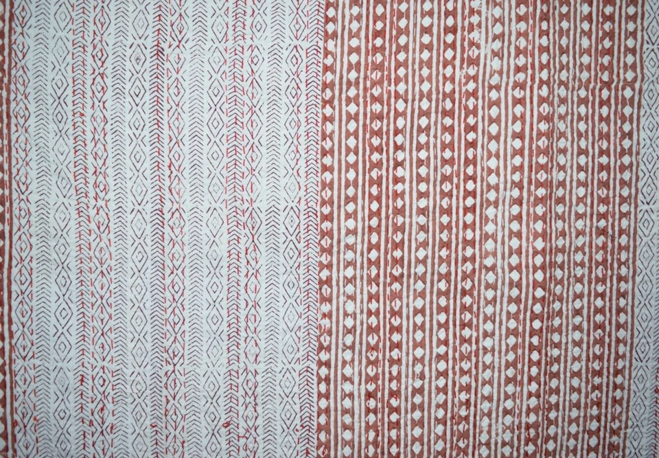 Indian Handmade Cotton Kantha Quilt Polka Dot Print Bedspread Blanket Throw  - Image 4 of 4