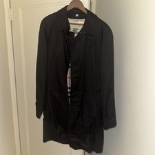 Burberry London Men s Black Trench Peacoat Si...