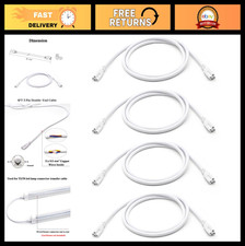 4FT LED Tube Light Fixture, Linkable T5 T8, Double End Connector, Power Extensio