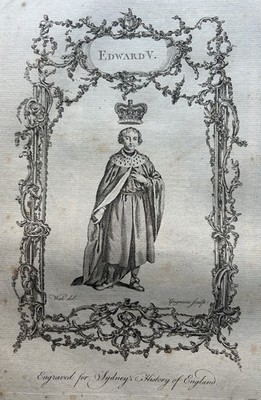 1773 Eduard V., König von England 1470 - 1483 Original Historischer Kupferstich