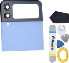Blue Upper Back Cover with Rear Camera Lens Glass and Camera Bezel for Samsung