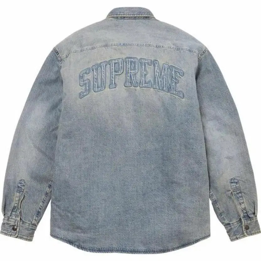 Supreme Denim Shirt Jacket with Inner Fur, Men’s Size L thumbnail 5
