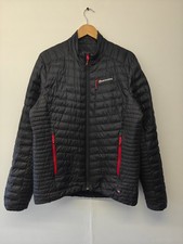 Montane Men's Puffer Jacket L Black Zip Lightweight Insulated