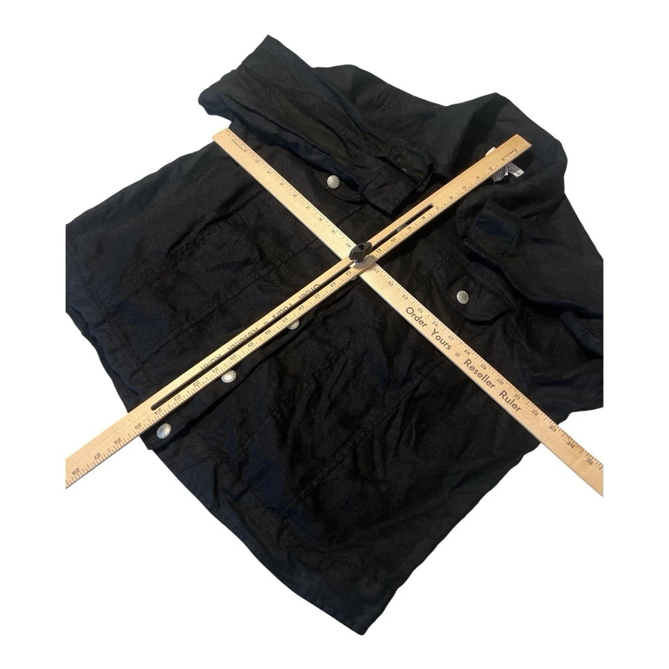 Blusa Lucy & Laurel 100 % lino manga larga abotonada talla 2X Foto 4 de 4